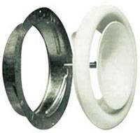 Диффузор приточный стальной D=125 с монтажным кольцом