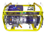 Генератор бензиновый однофазный 5 кВт, 230В, бак 6,5 л., расход 1,98 л/ч, ручной старт