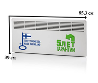 Конвектор панельный настенный 1,0 кВт 230В электронный термостат защита от перегрева евровилка IP21 Beta